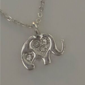 Sterling Silver Elephant Heart Pendant Necklace - Women's Jewelry